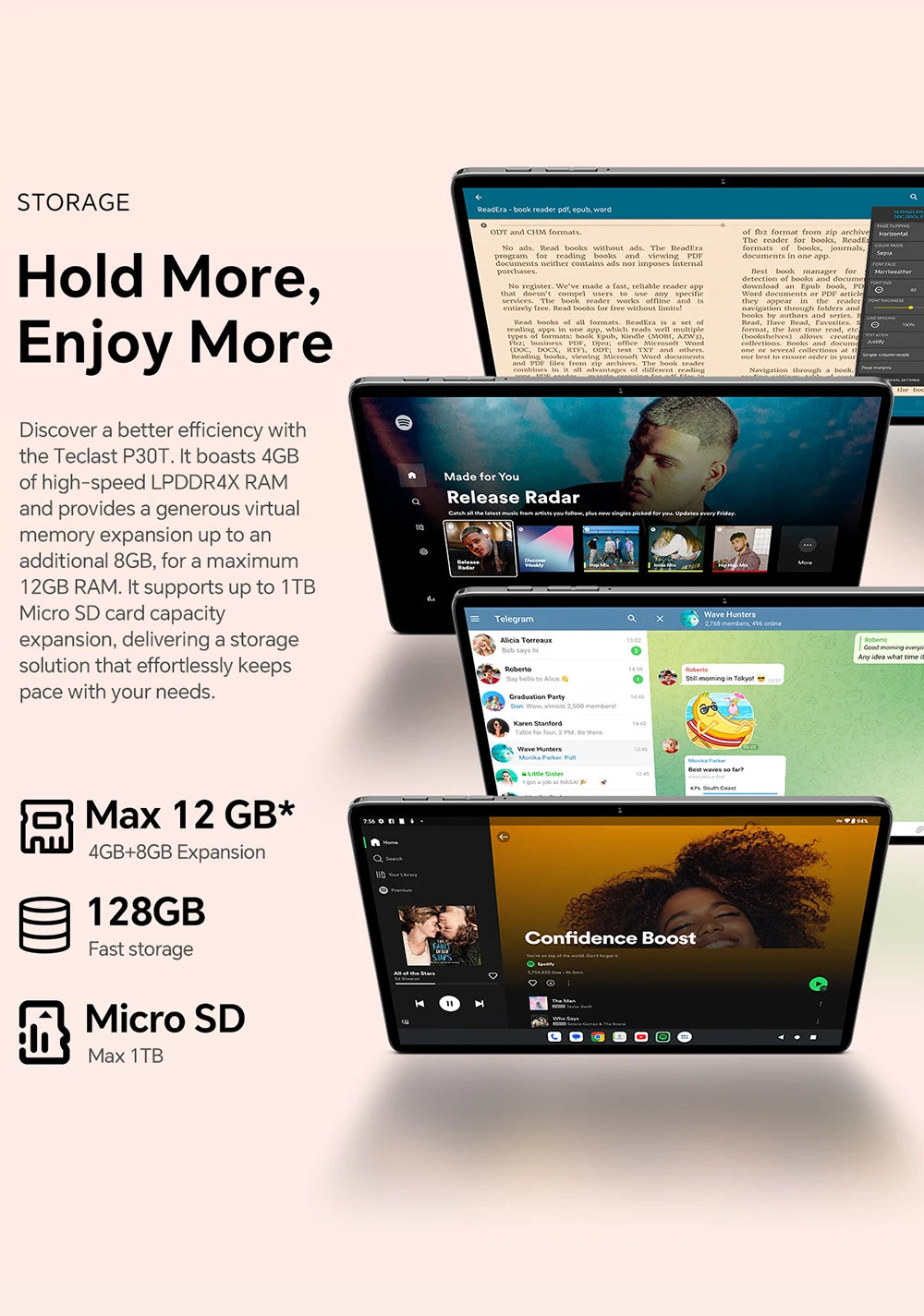 Teclast P30T Set 10.1" Tablet Android 14 T606 8-core Max 12GB RAM 128GB ROM 6000mAh Keyboard/Case/Mouse/Stylus/Headphone/Stand