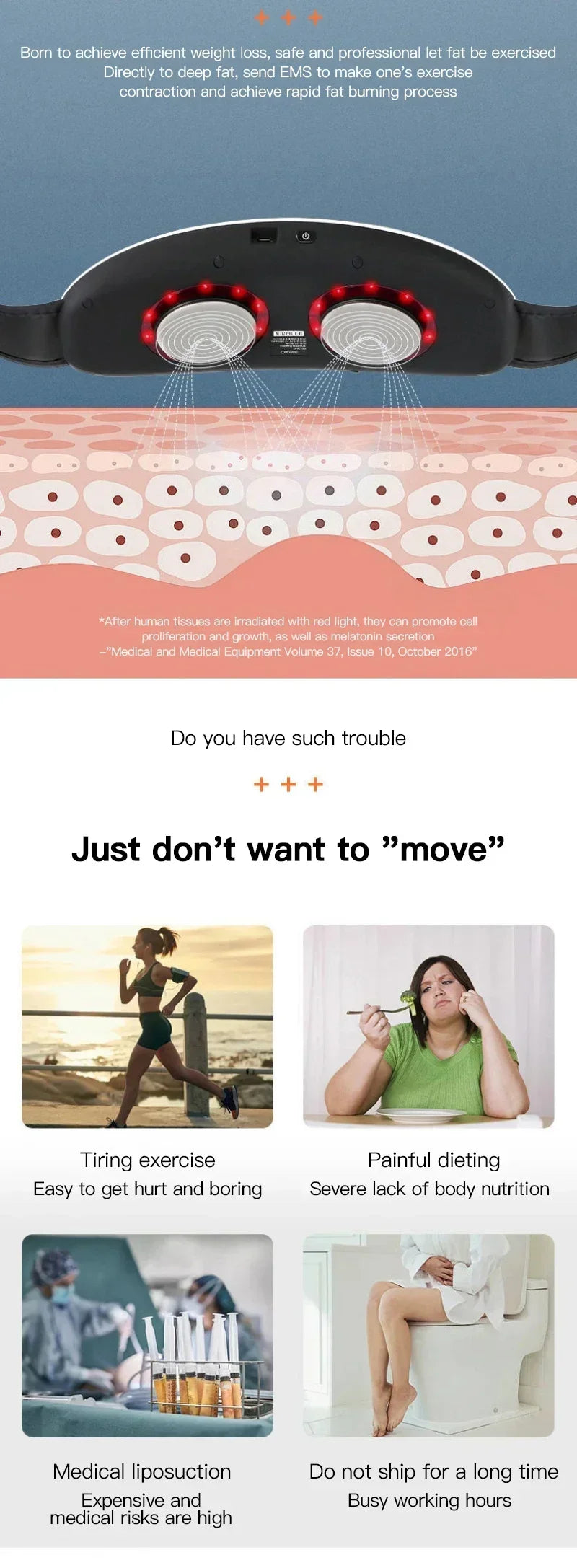 Slimming Machine Lose Weight Big Belly Whole Body Thin Waist Stovepipe Fat Burning Abdominal Massage Fitness Equipment Portable