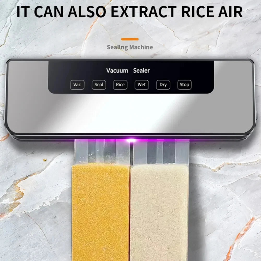 BRIEFNESS Electric Sealer Vacuum Machine Black Multifunctional Food Vacuum Sealer with Vacuum Bag Vacuum Packaging Machine