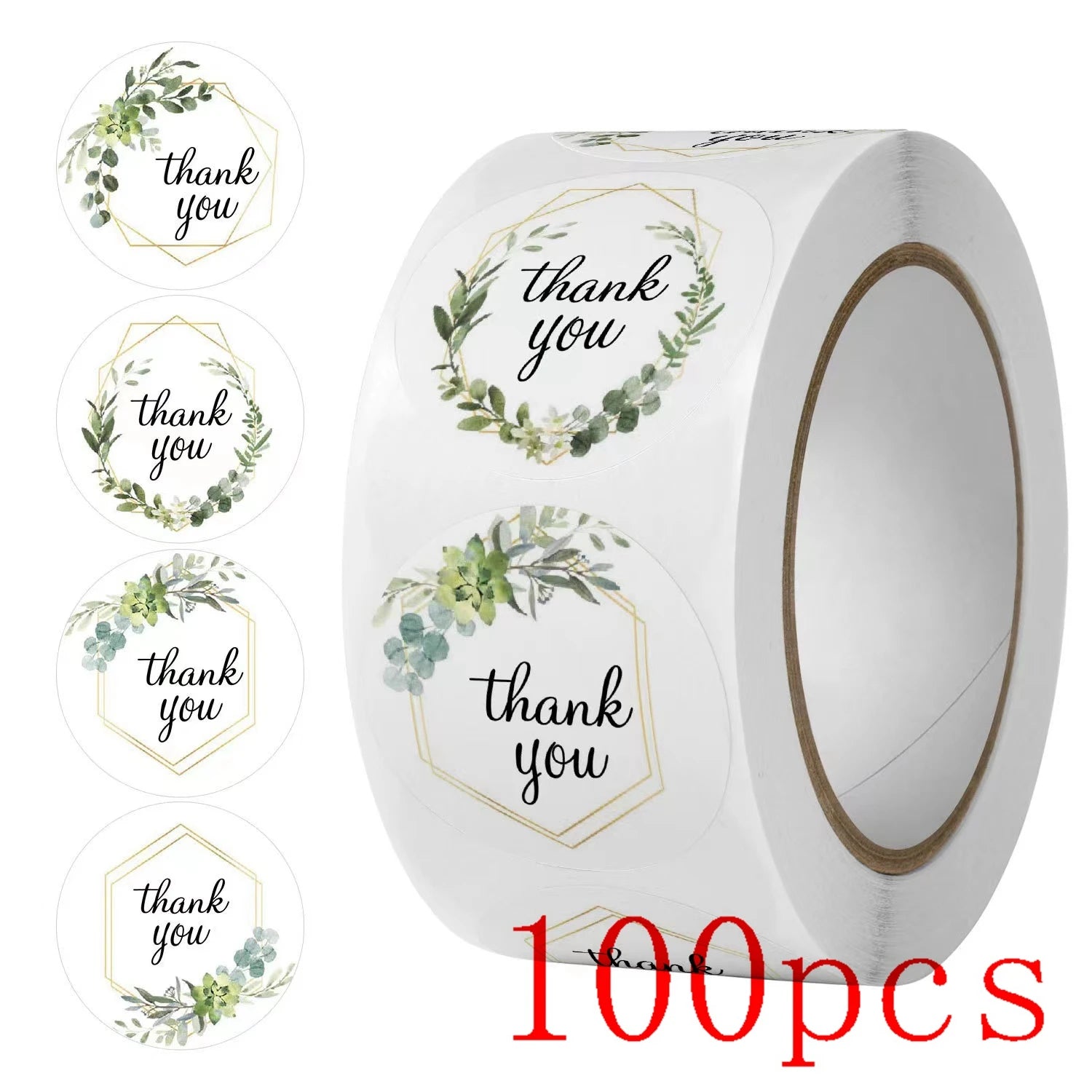 100-500pcs Thank You Sticker Holiday Decor Sticker Wedding Party Gift Sticker Birthday Gift Box Sticker Baking Labels