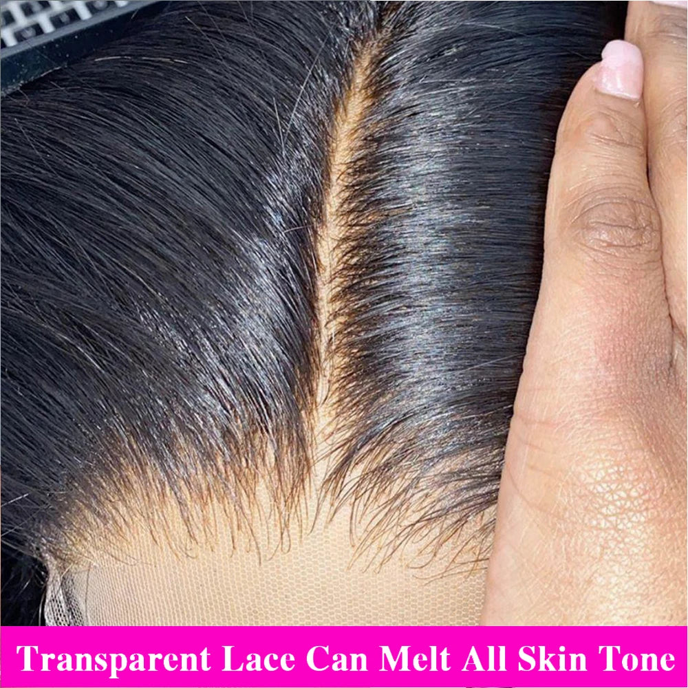 220% Density Bob Wigs Straight 100% Human Hair Lace Front Wigs 13x4 Bob Brazilian Remy Hair Pre-plucked Lace Front Wigs 16 inch