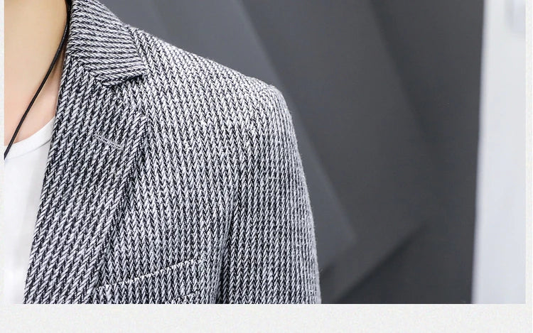 Nouveau Blazer pour homme mode Gentleman slim laine