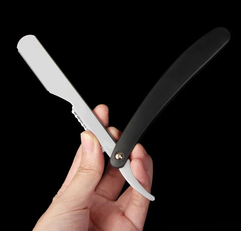 Rasoir de barbier coupe de cheveux barbe sourcils rasage outils dépilation manuelle rasoirs à bords droits