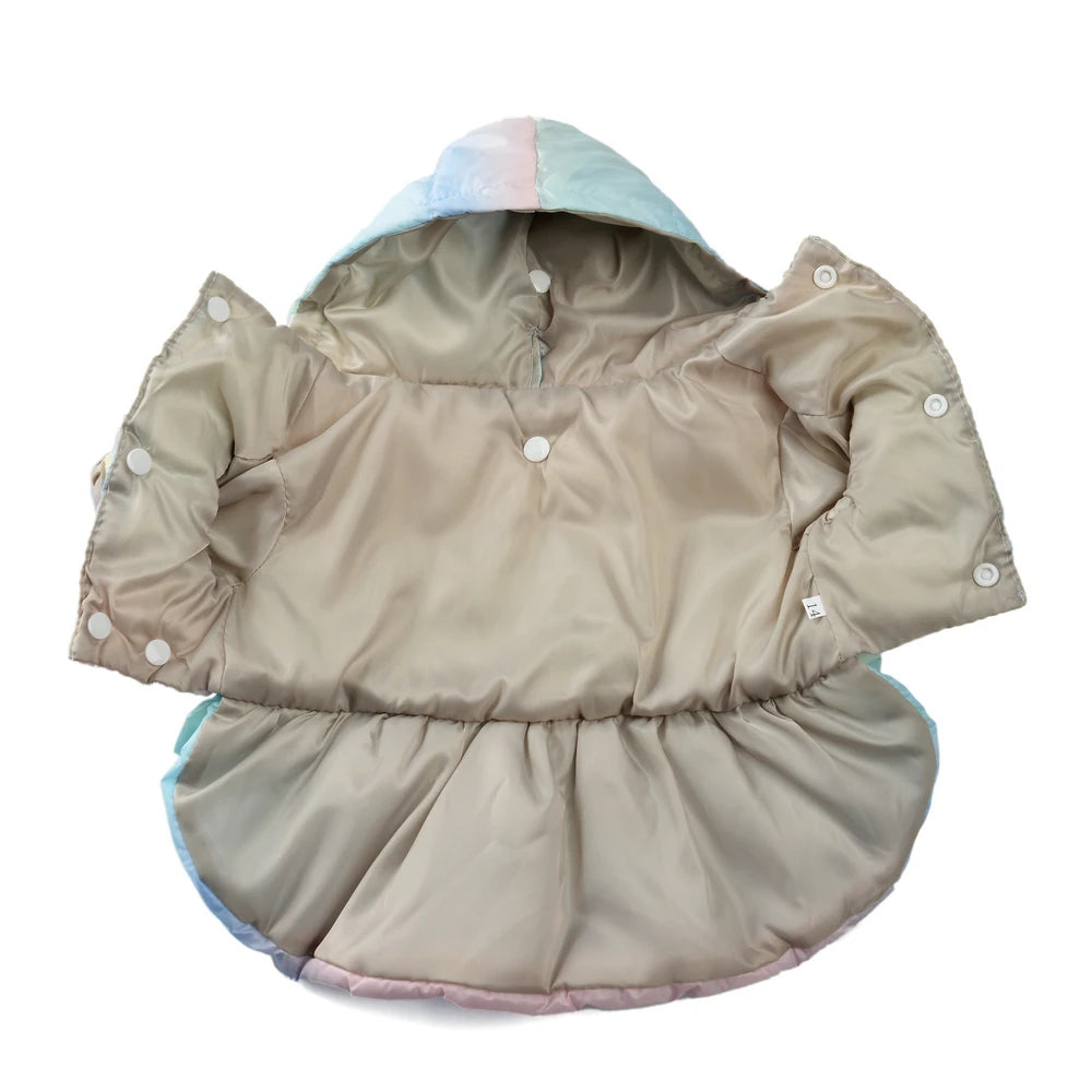 Warm Pet Clothes Cozy Hooded Button Puppy Jacket For Small Medium Dog Winter Warm Waterproof Vest Coat Costume Chihuahua Outfits