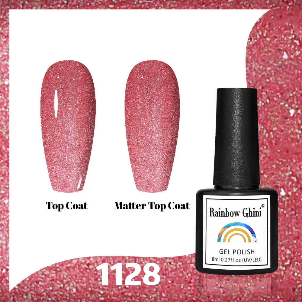 Gel Vernis à ongles semis permanents Paillettes 8Ml 150 couleurs