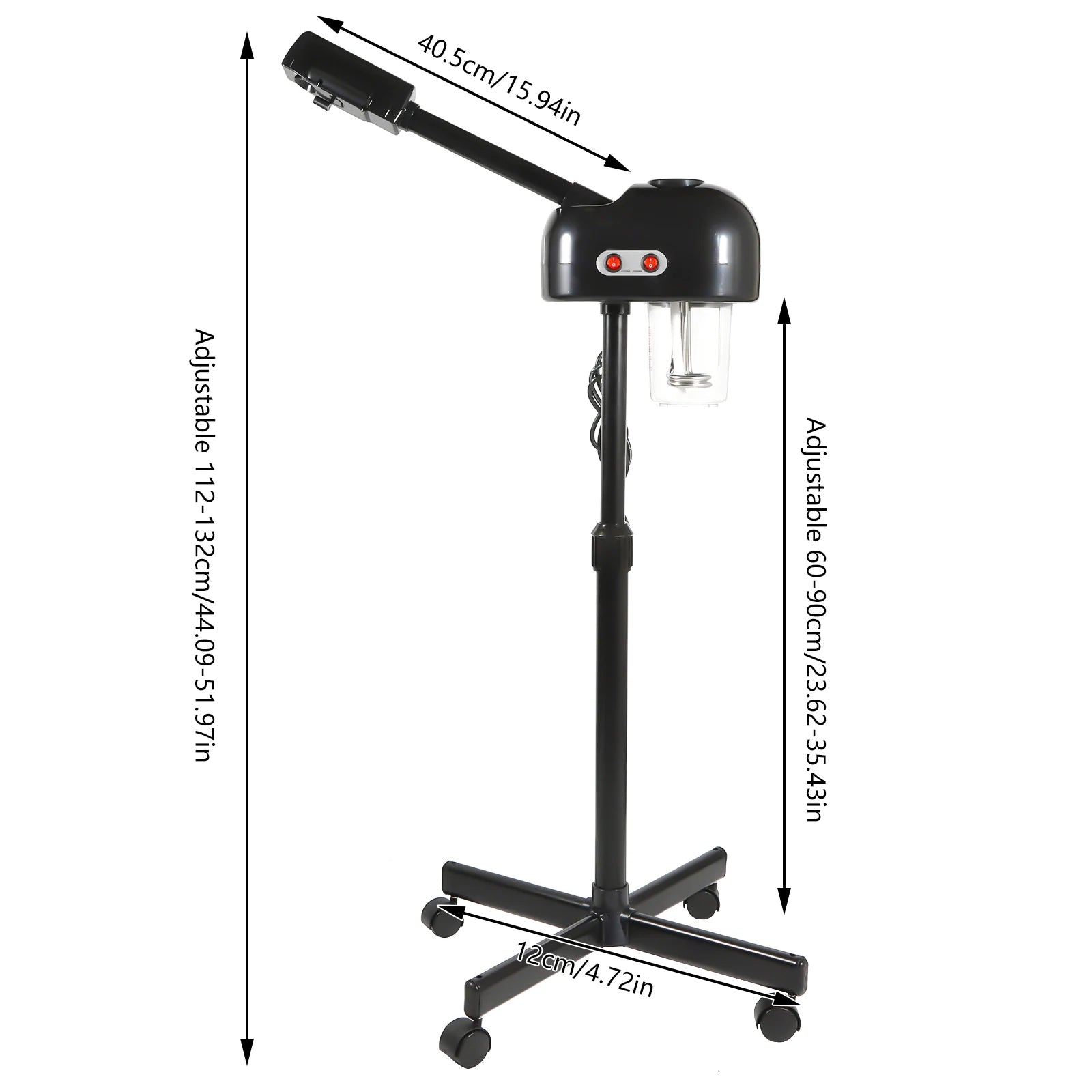 800W Facial Steamer Steam Height Adjustable Facial Sauna, SPA Facial Treatment Sprayer, Humidifier Ozone Steamer 750 ml