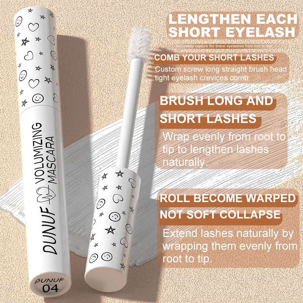 Mascara Bouclé Élancé Blanc, Imperméable À L’Eau Pas Facile À Maculper, Tête De Brosse Fine