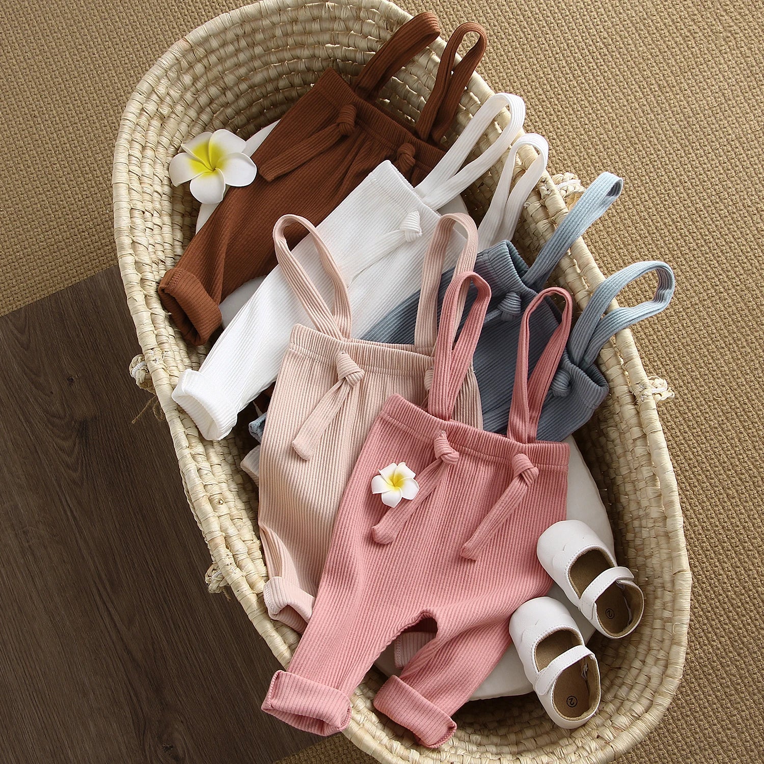 Newborn Baby Leggings Cotton High Elastic Baby Strap Overalls Toddler Girl and Boy Pants