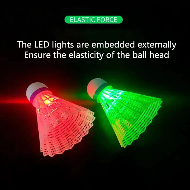 5/10Pcs LED Badminton Lighting Balls Luminous Badminton Shuttlecocks Sports Night Glowing Training Badminton Balls Dark Games