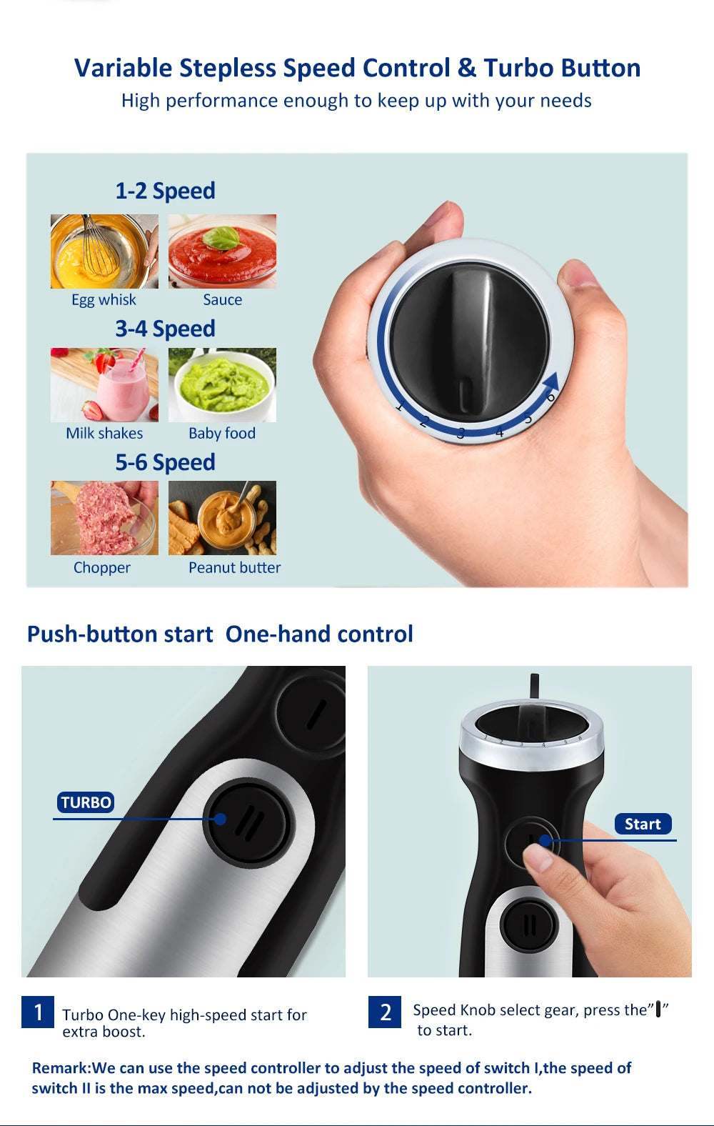 BioloMix 1200W 5-in-1 Immersion Hand Stick Blender Mixer Vegetable Meat Grinder 800ml Chopper Whisk 600ml Smoothie Cup