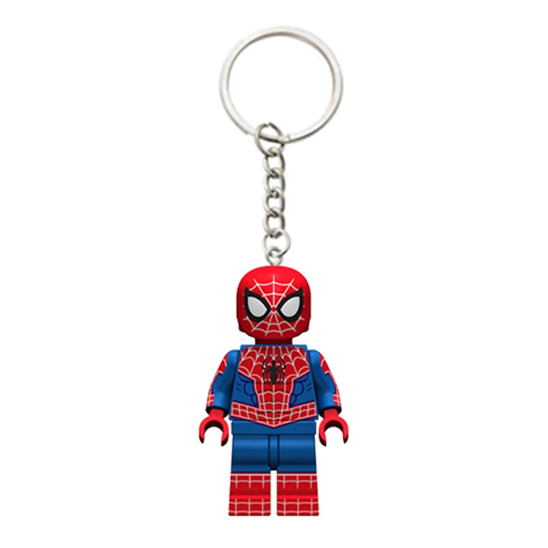 Marvel Spiderman Doll Universe Miles Gwen Cartoon Cute Building Blocks Assembled Toy Ornament Keychain School Bag Pendant Gift