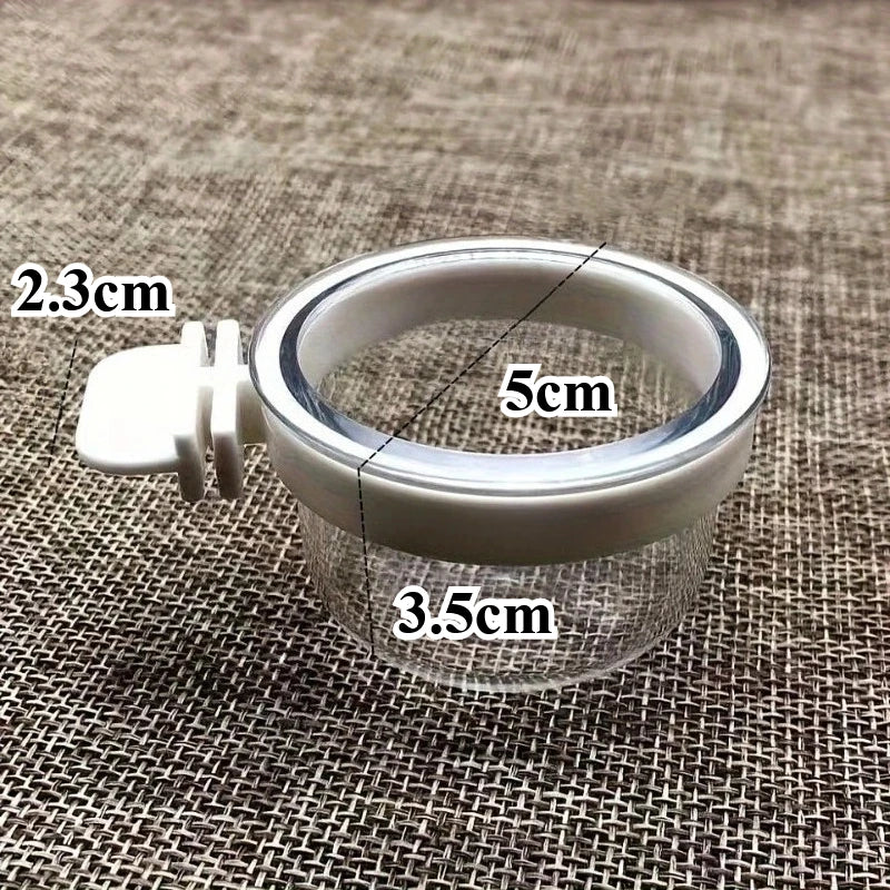 كوب تغذية الطيور، صندوق تغذية الببغاء مع حامل، مستلزمات تغذية قفص الطيور