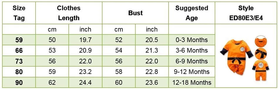 0-18 Months Anime Baby Rompers Newborn Cosplay Costume Infant Cotton Clothes Boys Girls Kids Outfit