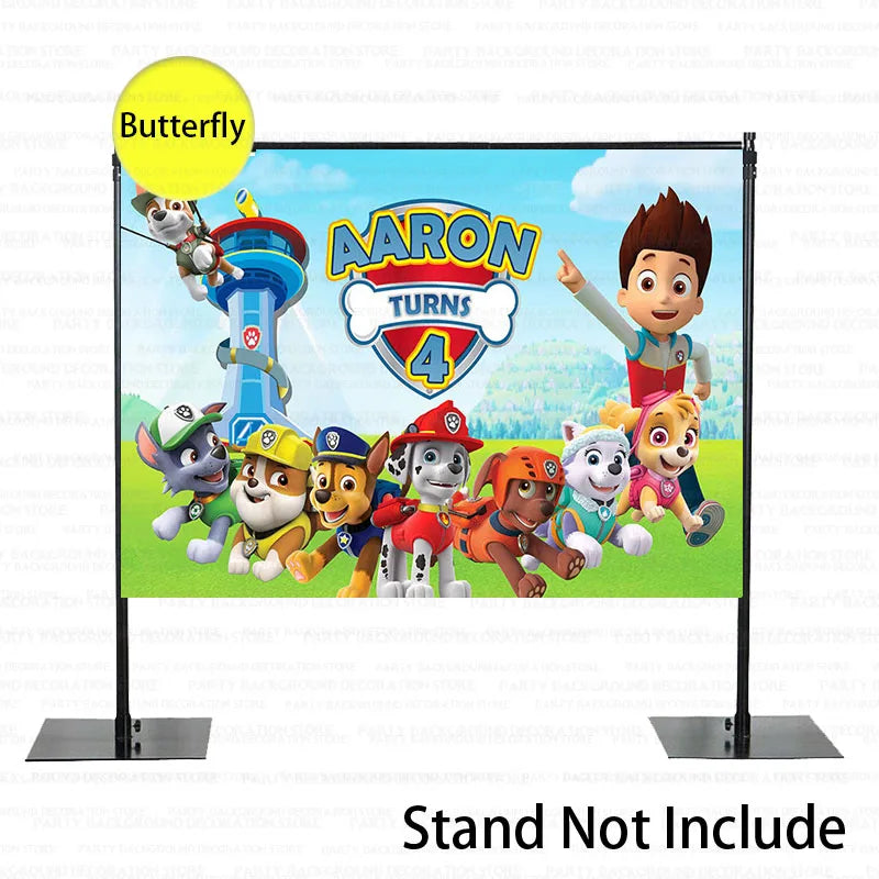 Halloween Paw Patrol Dogs Rescue Chase Marshall Skye Boys Backdrop Girls Birthday Party Decor Baby Shower Background Banner