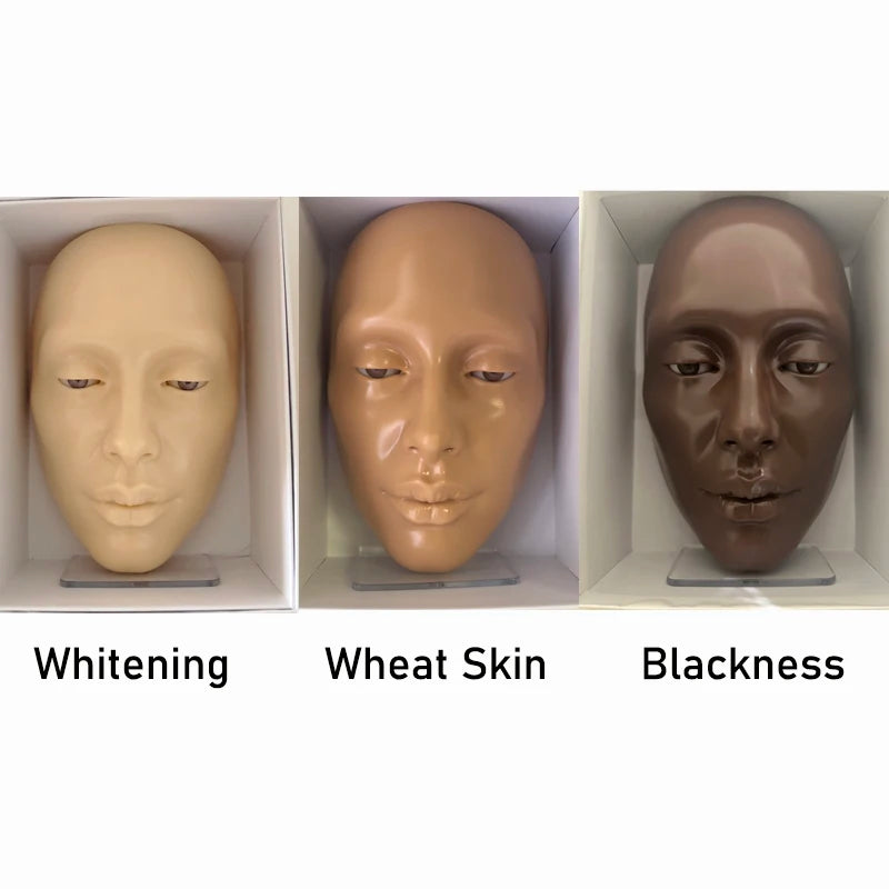 Maquillage Plein visage Pratique Modèle 5D Silicone Bionique Peau Mannequin Œil sourcil Cils Ombre à paupières pour débutant Maquilleur