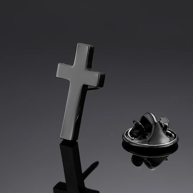 High quality cross brooch, brand new men's holiday suit, lapel badge, pin accessory, the best choice for gift giving