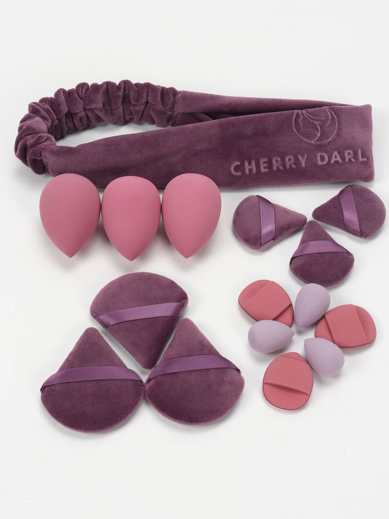 Casual Hairband 16-Piece Set, Face Wash, Facial Cleansing, Makeup Removal, Travel, Suitable for All Skin Types