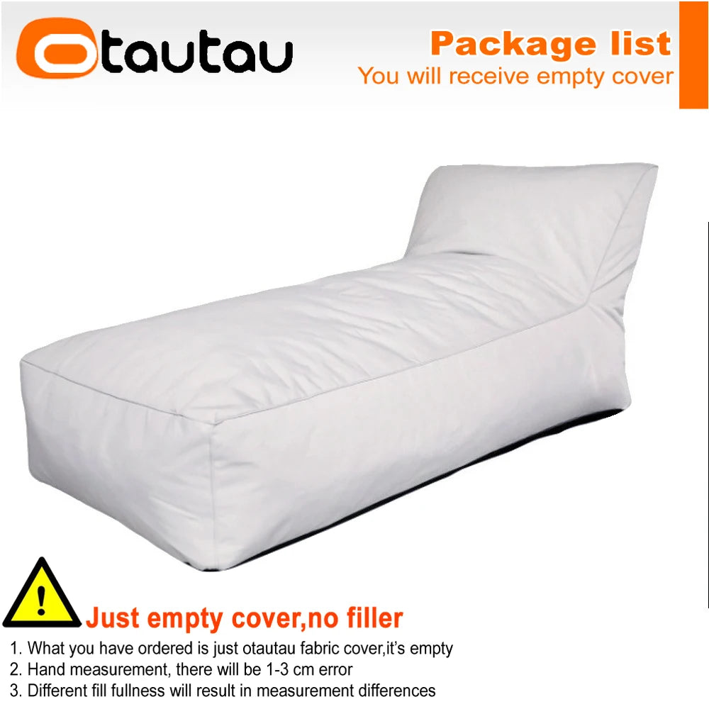 OTAUTAU Outdoor Oxford Bean Bag Lounger Cover Swim Pool Float Sofa Bed Pouf SF508【No Filler!Need To Buy Filler By Yourself !】