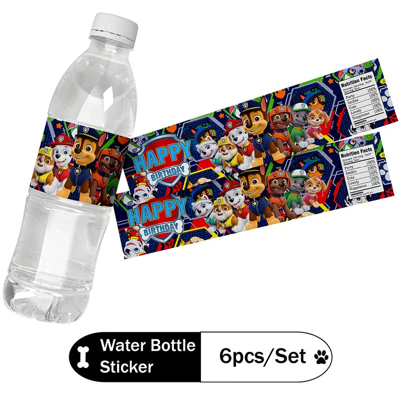 Paw Patrol Birthday Party Decoration Supplies Cartoon Dog PAW Patrol Sky Blue tablecloth napkin sticker balloon Party supplies