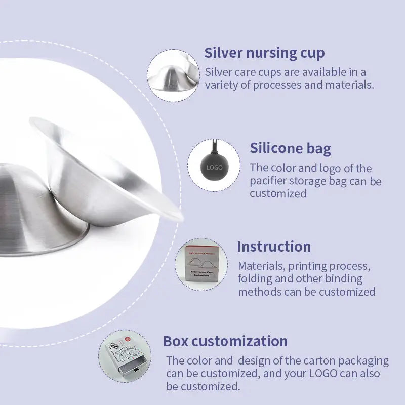 999 Silver Nursing Cups – Silver Nipple Shields for Breastfeeding Nipple cover Protector for Breastfeeding - Nipple Shield