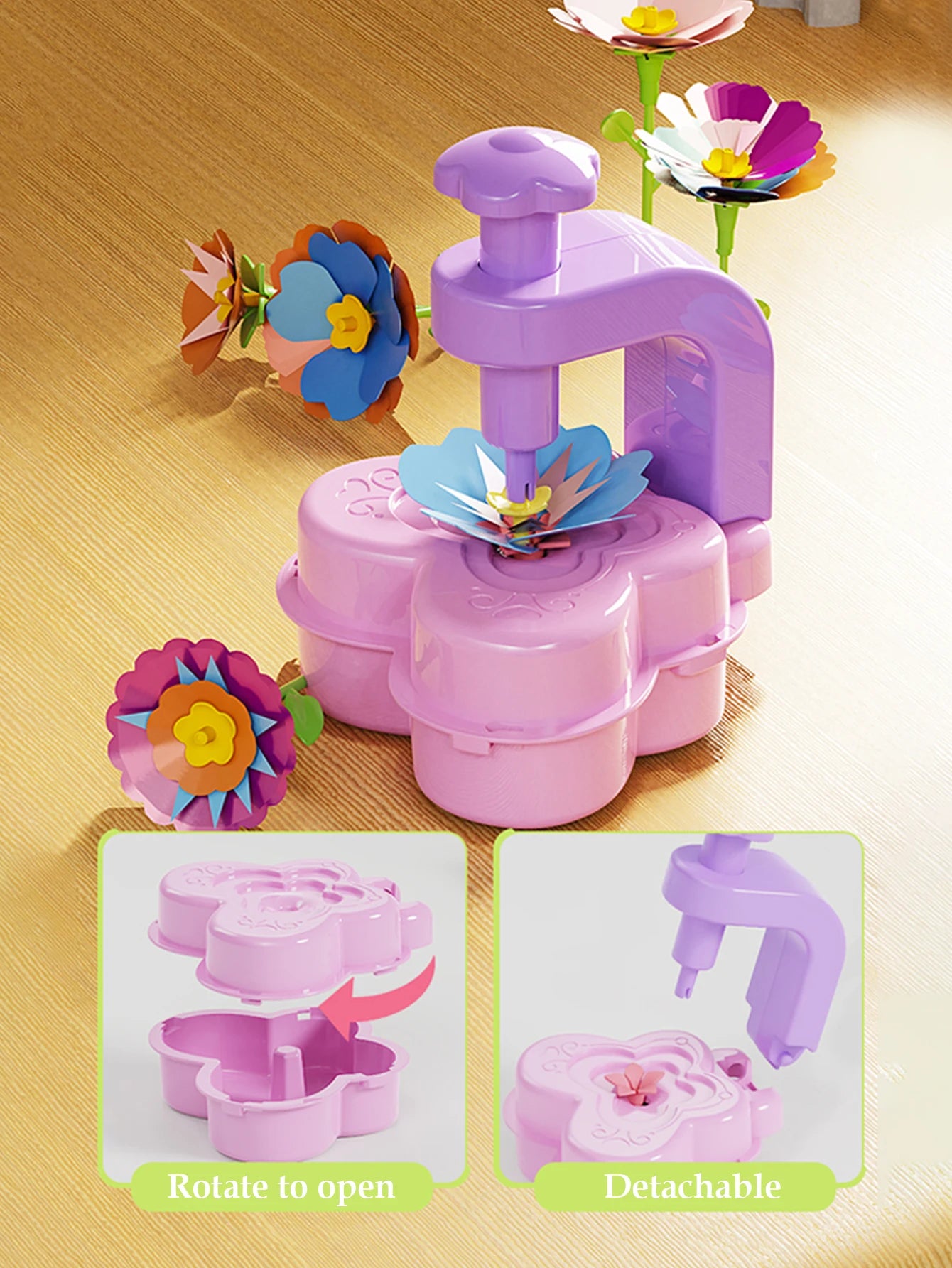 DIY Fabric Flower Bouquets Toys, Flower Bouquets Toy for Girls DIY Flower Make Making Craft Kit Educational Kids Gifts