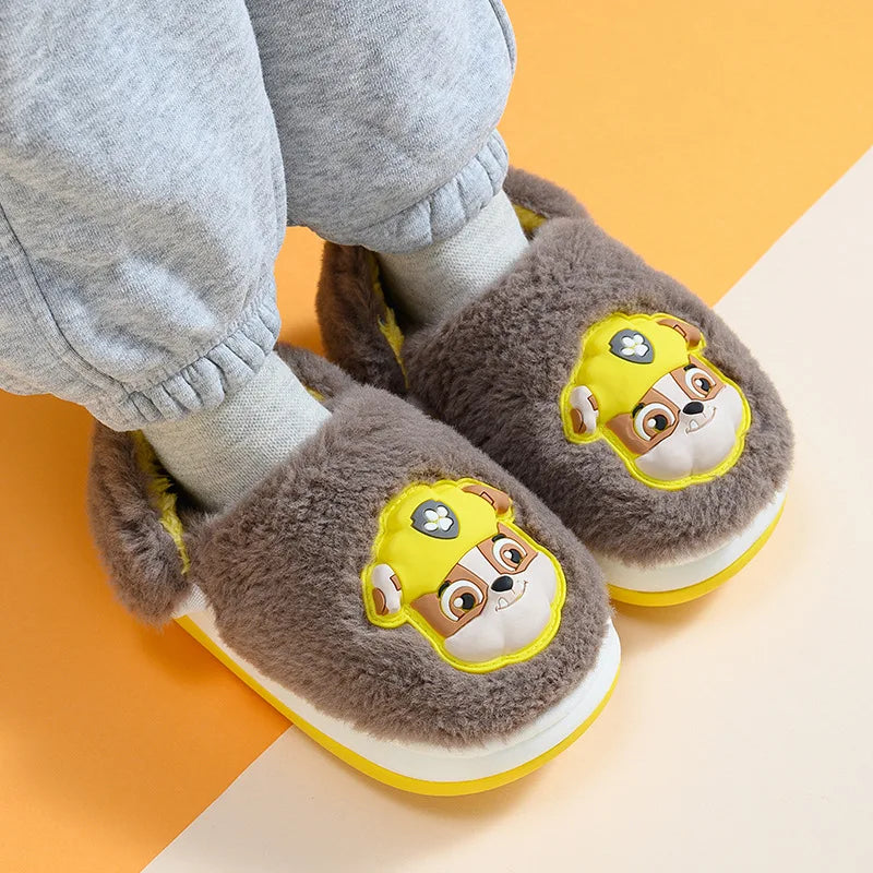 PAW Patrol Chase Kids Warm Slippers Anime Boy Girl Indoor Non-slip House Slides Cartoon Soft Comfortable Plush Slippers Gifts