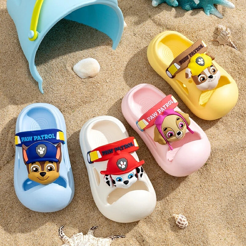 PAW Patrol Cartoon Anime Slippers Chase Cute Cool Anti slip and shock-absorbing EVA soft Slippers Beach Outdoor Boys Girls Gifts