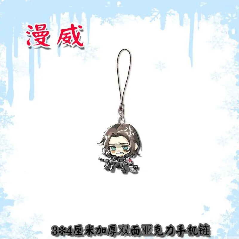 Marvel: Spider-Man Iron Man Doctor Strange cartoon Q version double-sided acrylic mobile phone chain pendant backpack decoration