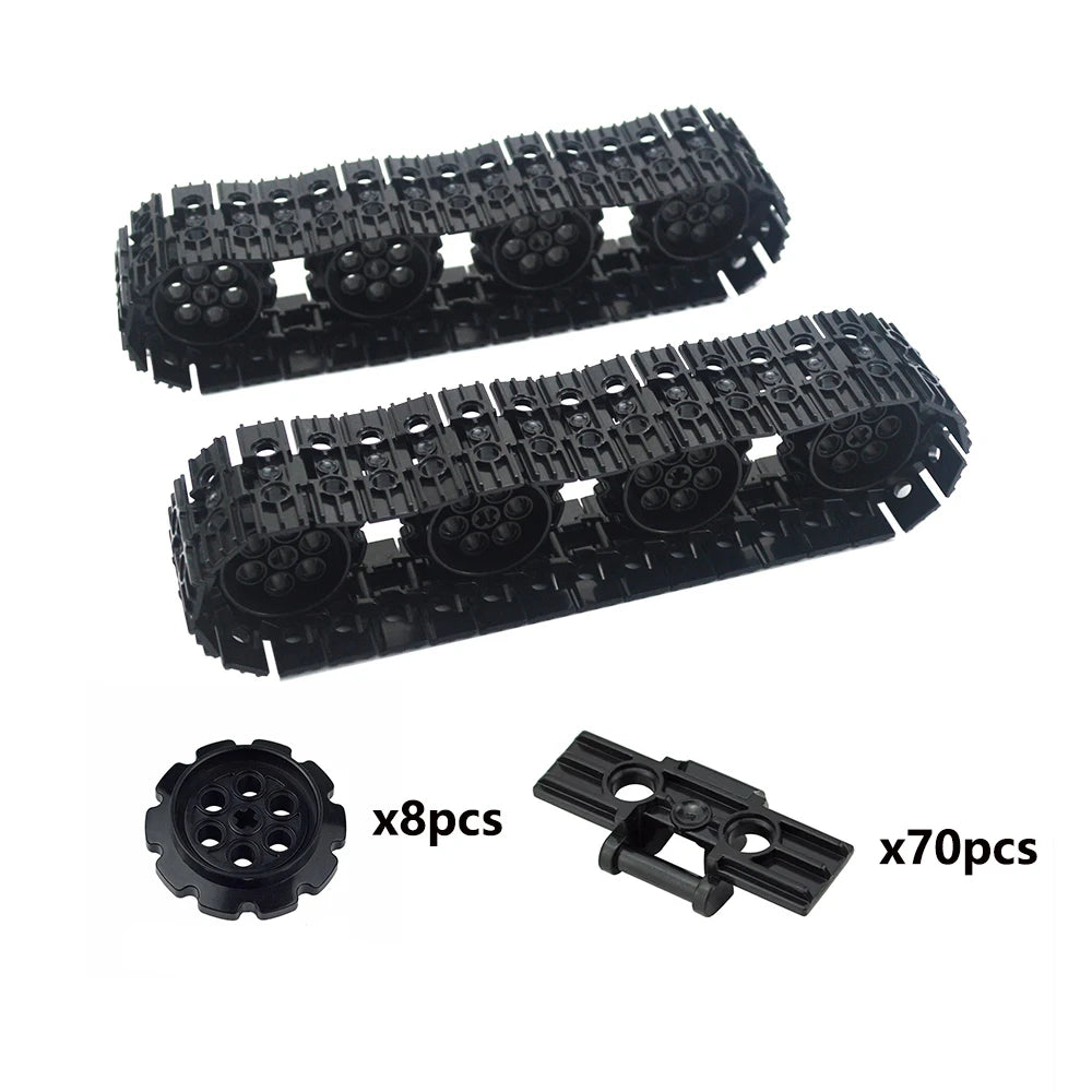 Technical Bricks Bulk Chain Link Caterpillar Tread Tank Track Model Parts Classical Building Blocks Toys 3873 57519 88323 3711