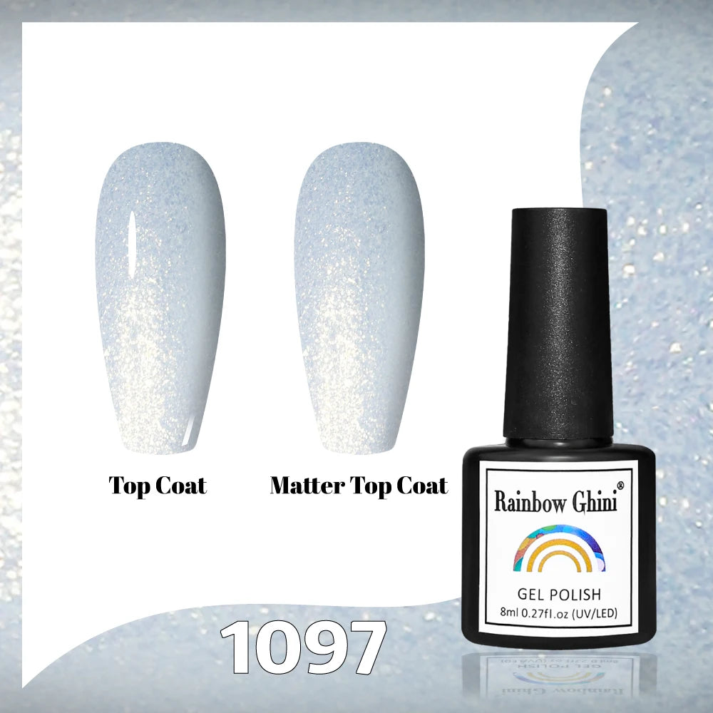 Gel Vernis à ongles semis permanents Paillettes 8Ml 150 couleurs