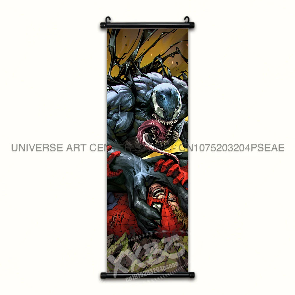 Marvel Poster Black Panther Home Decor The Avengers Wall Art Venom Hanging Painting Spider Man Scrolls Picture Wolverine Mural