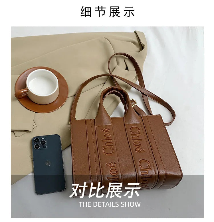 ‌2025 Fashion Embroidery Handbag - Adjustable Shoulder Tote, Crossbody Purse, Trendy & Practical, Perfect for Daily Outfits‌