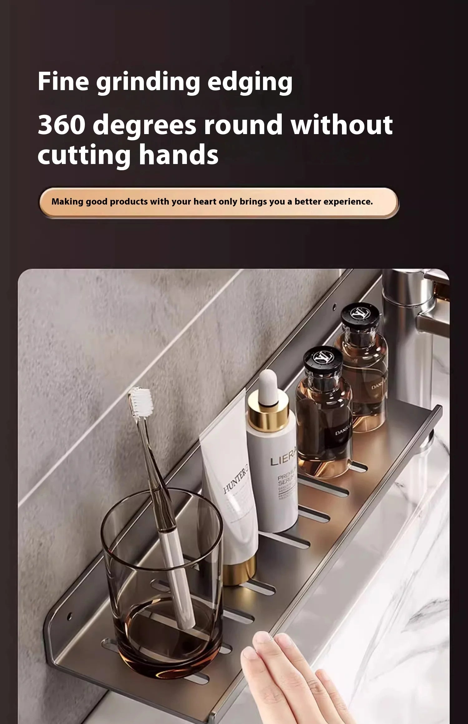 Kitchen and bathroom storage rack, washbasin rack, suction cup mirror, front rack, bathroom sink, faucet, wall mounted