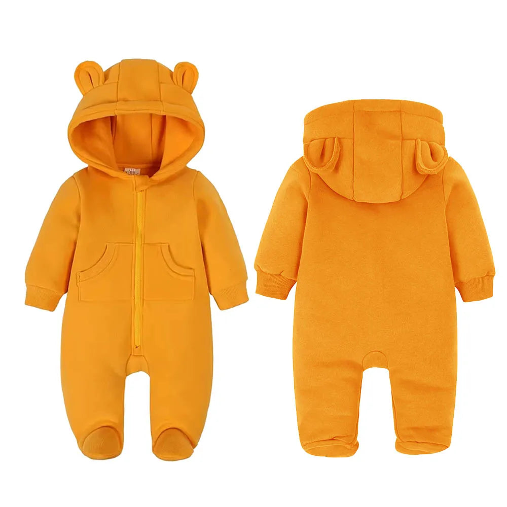 2025 autumn and winter new animal shaped thick jumpsuit baby clothes newborn leg hugging crawling clothes
