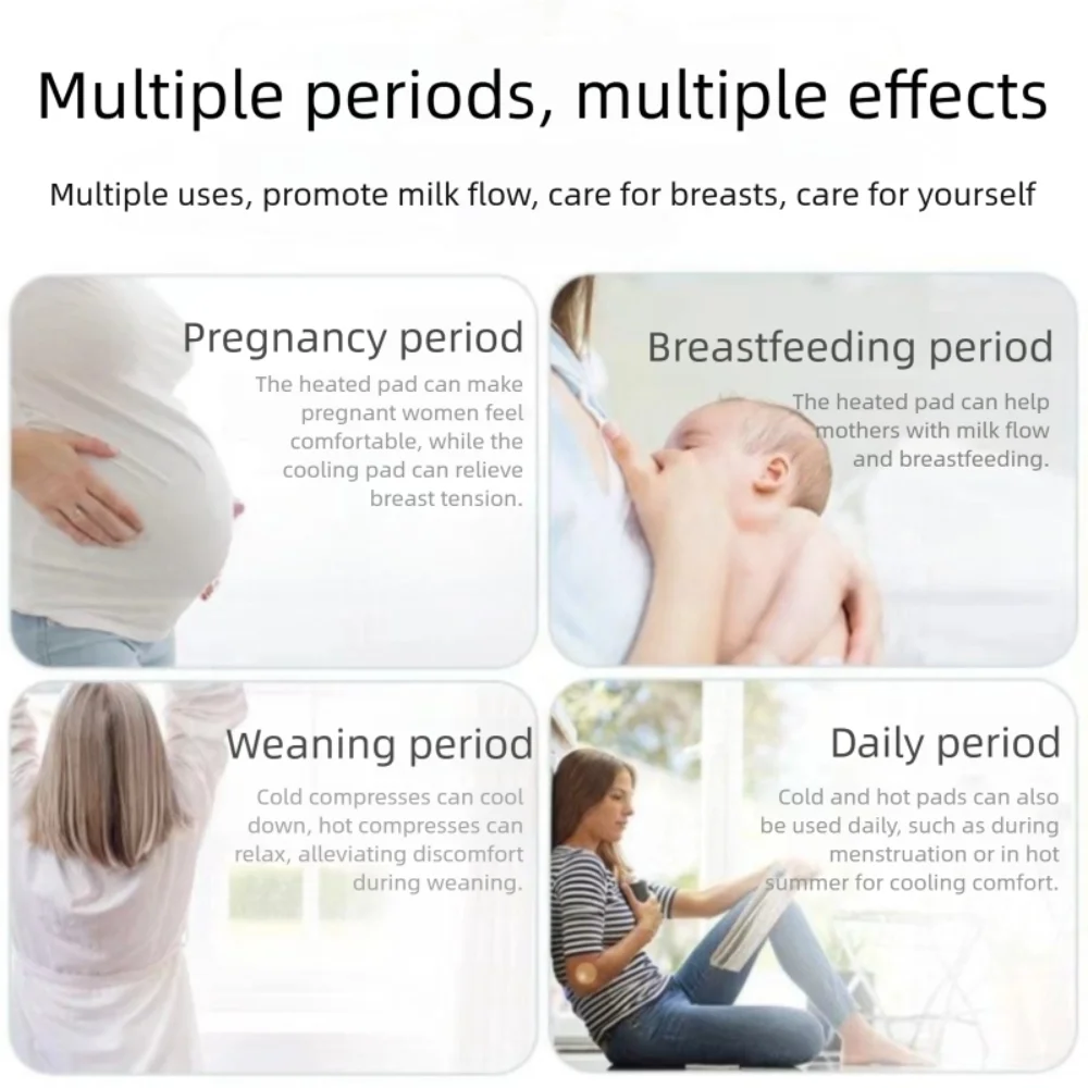 2pcs Petal Design Breast Therapy Pads Ice Compress Reusable Breastfeeding Gel Pads Ice Pack Pain Relief Patch