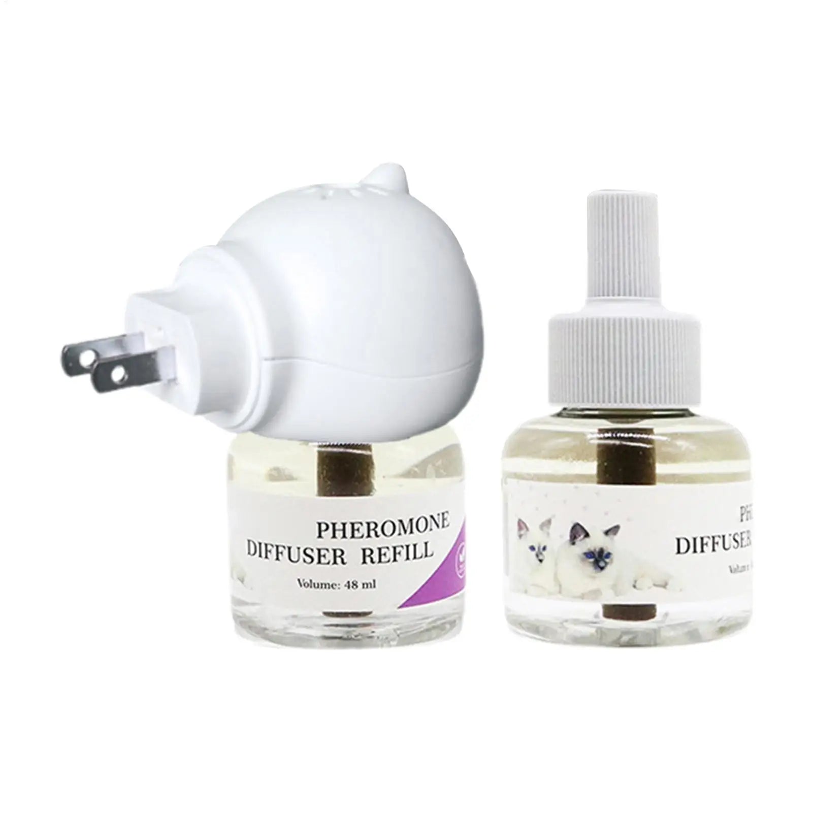 Pet Pheromone Diffuser To Calm Cats Long-Lasting Cat Pheromone Diffuser Quiet Comfort Supplies Stress Plug For Travel Kitten