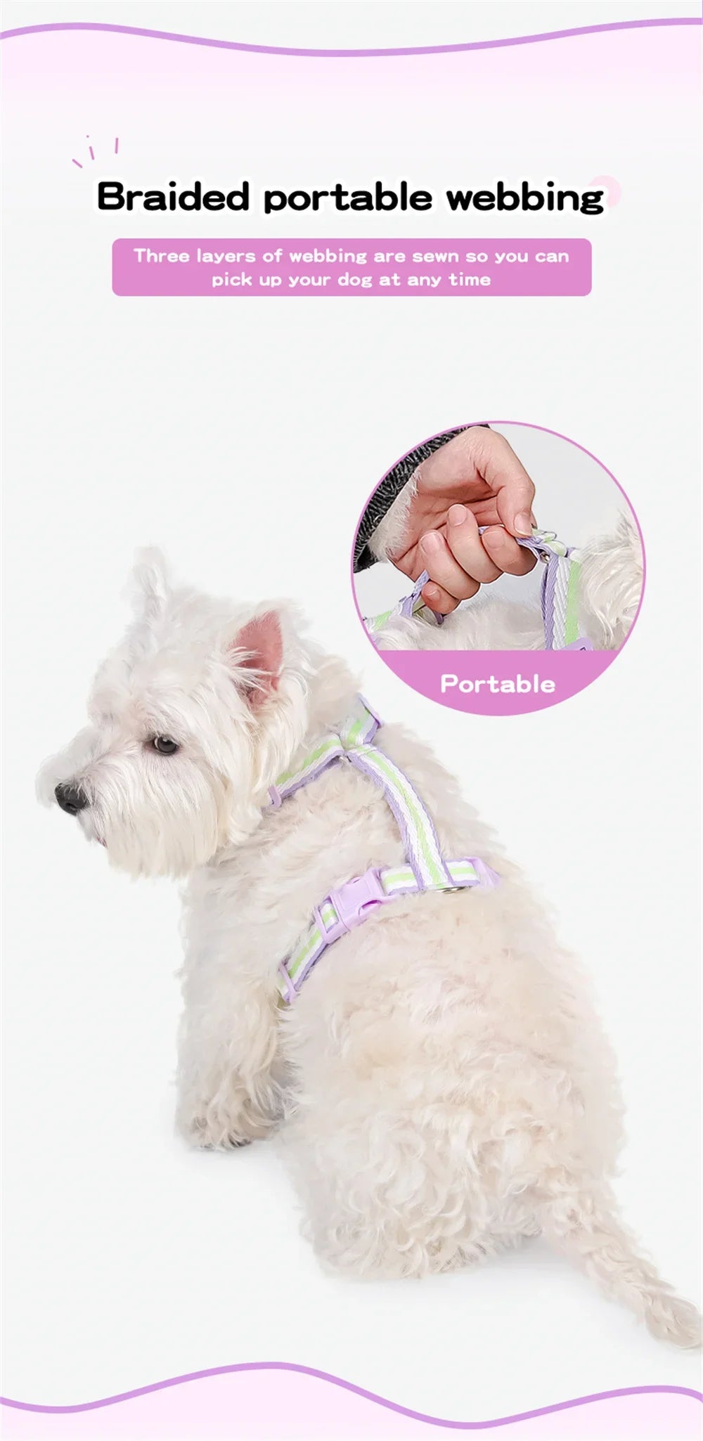 Newest Puppy Dog Walking Harnesses No Pull Pet Harness for Small Medium Dogs Pomeranian Poodle Pug mascotas Accessories Supplies