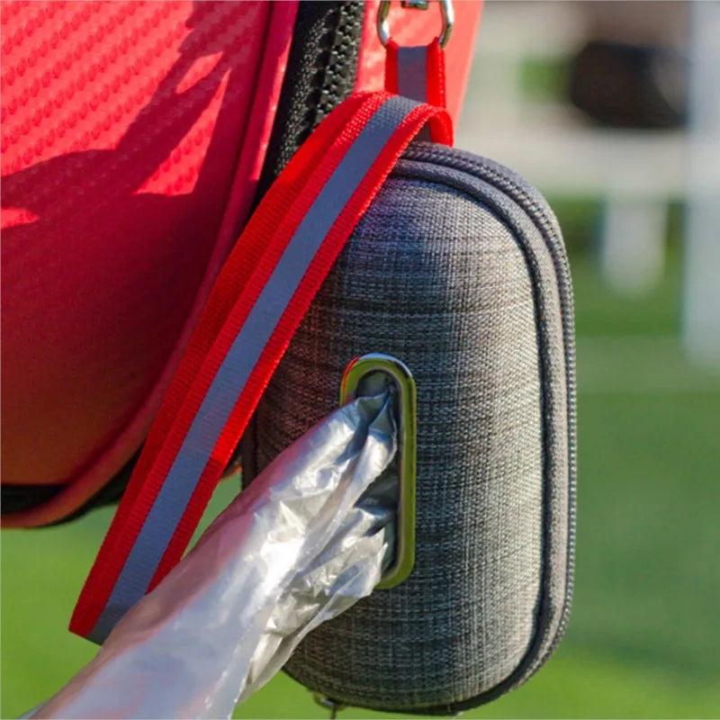 1/5pcs Canvas Dog Poop Bag Holder Outdoor Pet Waste Bag Dispenser with Carabiner Clip Animal Waste Collection Pouch