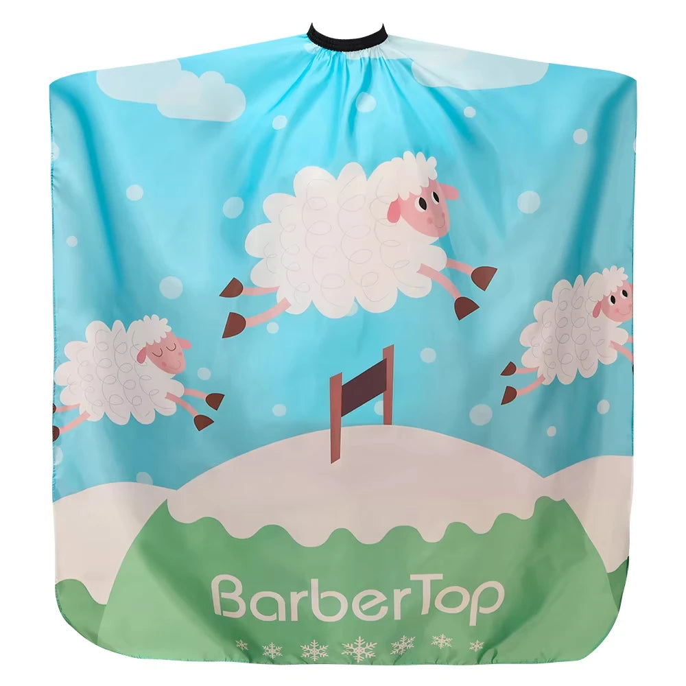 Children's Cute Cartoon Hairdressing Cape Hair Cut Styling Gown Barbershop Haircut Cape Hairdresser Cloth for Kids
