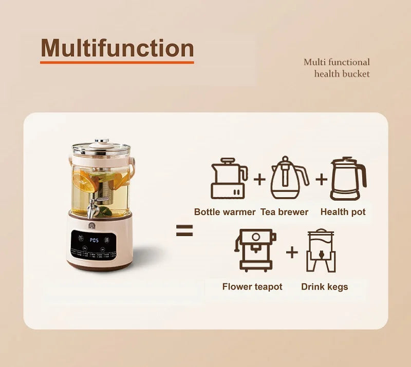 3L Electric Kettle Smart Tea Brewer Large Capacity Office/Commercial Faucet Fruit Tea Bucket Thermostatic Kettle Multi-functiona