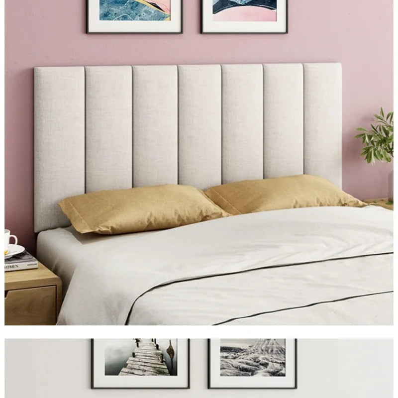 Têtes de lit de chambre à coucher, sac souple en lin, hôtel, club-house, fond mural, sac souple, coussin Tatami, meubles de maison auto-adhésifs