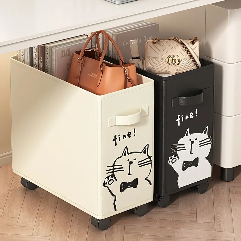 Under-Desk Rolling Storage Cart - Essential for Mobile Office Organization, Perfect As A Gift for Father's Day, Thanksgiving