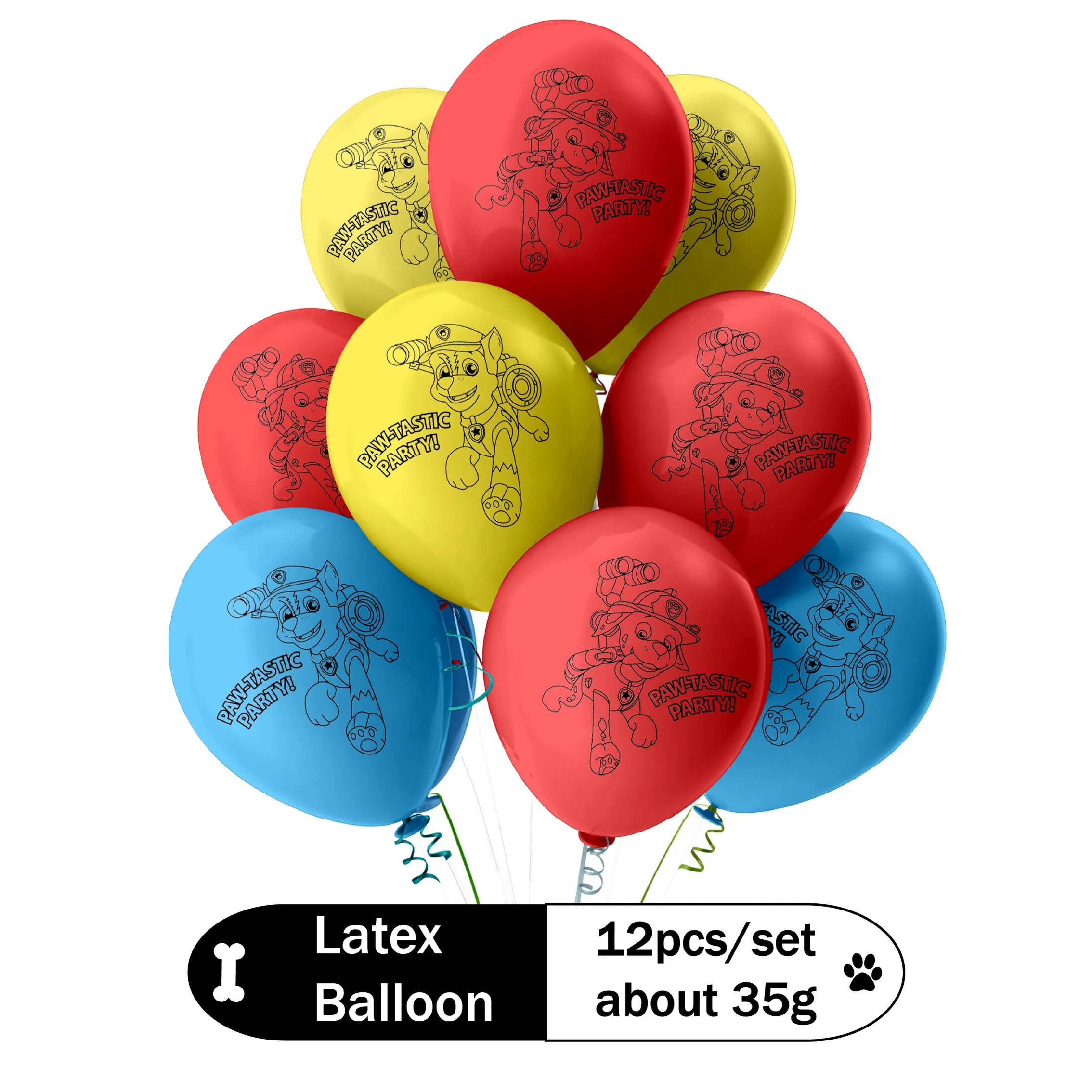 Paw Patrol Birthday Party Decoration Supplies Cartoon Dog PAW Patrol Sky Blue tablecloth napkin sticker balloon Party supplies