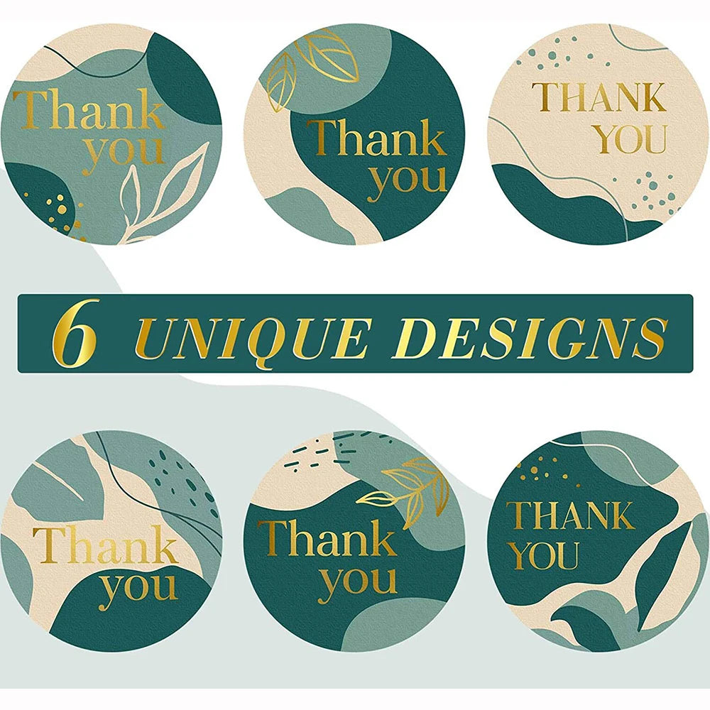 100-500pcs Thank You Sticker Holiday Decor Sticker Wedding Party Gift Sticker Birthday Gift Box Sticker Baking Labels