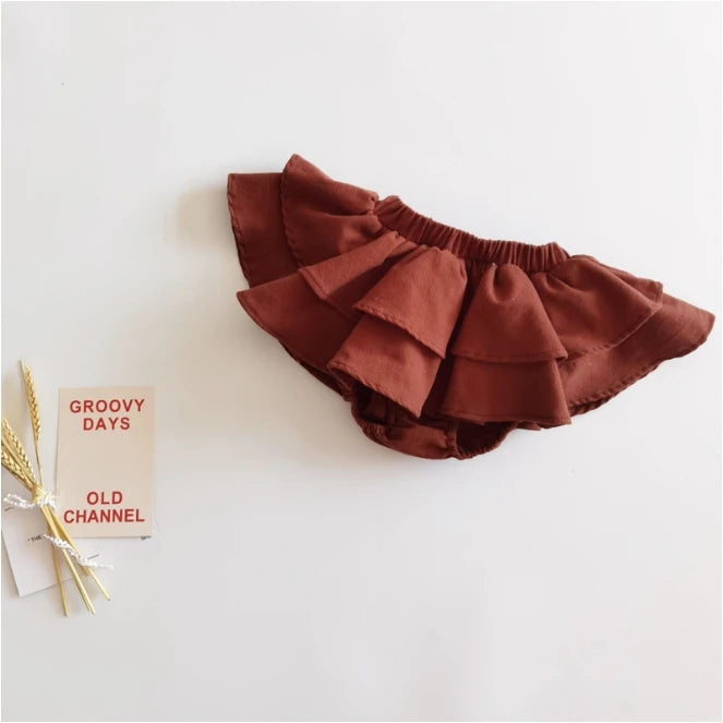 Christmas Baby Girls Skirt Pants Vintage Princess Girls Bloomers Toddler Girls Clothing Children Tutu Skirt 0-4 Years