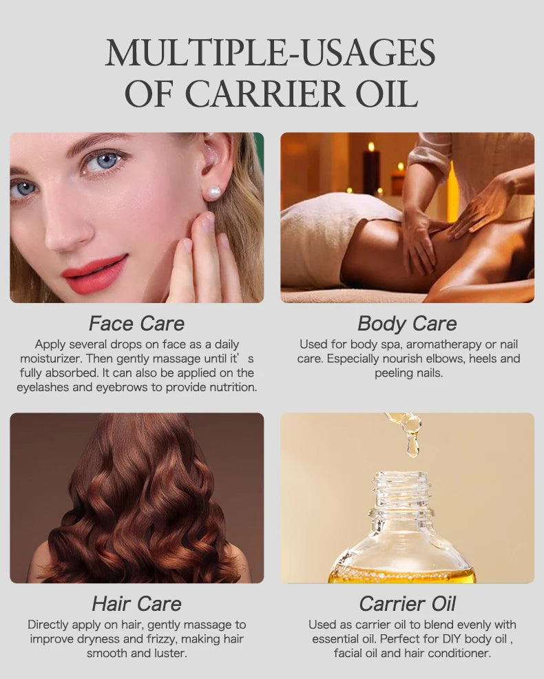 100ml Fractionated Coconut Oil Nourish Skin Repair Hair Organic Pure Carrier Oil Hair Care