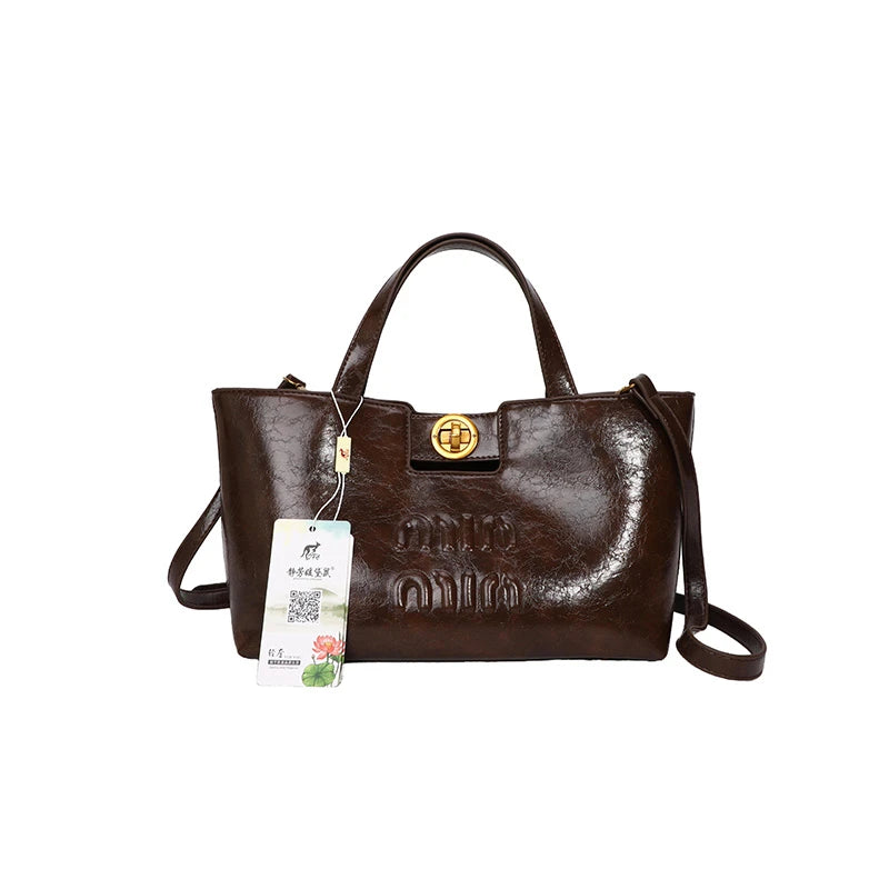 Women's Fashion Leather Crossbody Bag Shoulder Bag Handbag Combo Luxury Brand Classic Elegant Designer Style