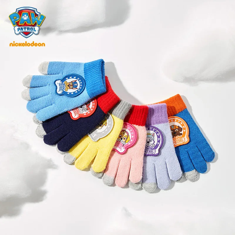 Paw Patrol Kids Gloves Fashion Autumn Winter Knitted Warm Gloves Children Cartoon Outdoor Mittens Boys Girls Accessories Gifts