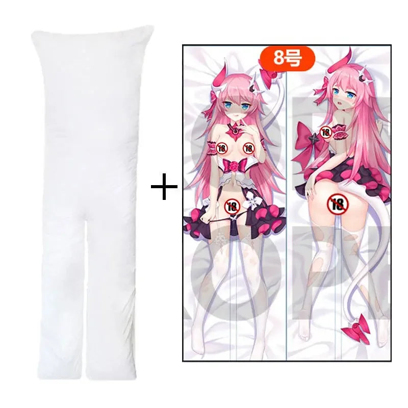 Custom Design Dakimakura Cotton Filled Anime Waifu Sexy Girl Body Pillow Split Leg with Hole for Onahole Genshin Hutao
