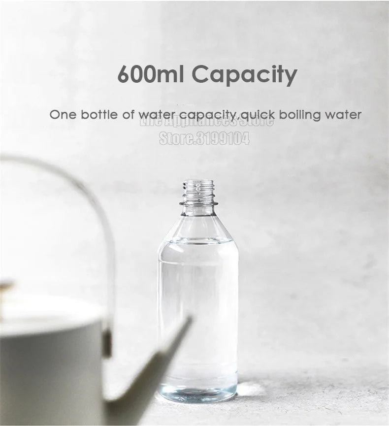 XiaoTi Electric Kettle Beautiful Retro Style 304 Stainless Steel Electric Tea Kettle For Home Office Hotel Fast Boiling 600ml